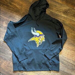 Nike Black Hoodie with Yellow and Purple Logo